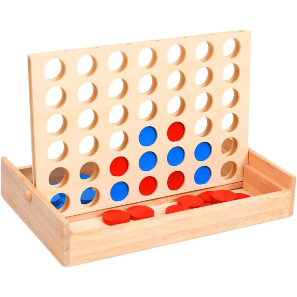 Jeux-vidaXL Jeu 4 en ligne 24x15x4 cm Bois solide