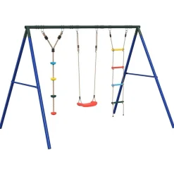 vidaXL Jeu balançoire d'extérieur balançoire échelle et corde à disque