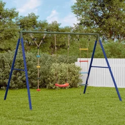 vidaXL Jeu balançoire d'extérieur balançoire échelle et corde à disque