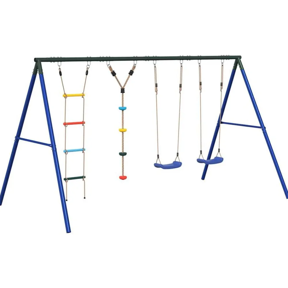 vidaXL Jeu balançoire extérieur balançoires échelle et corde à disque