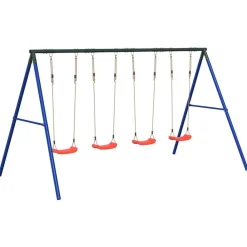 vidaXL Jeu de balançoire d'extérieur avec 4 balançoires