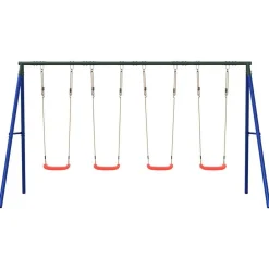 vidaXL Jeu de balançoire d'extérieur avec 4 balançoires
