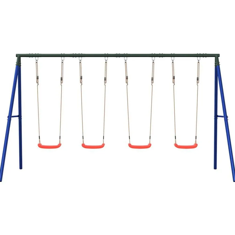 vidaXL Jeu de balançoire d'extérieur avec 4 balançoires