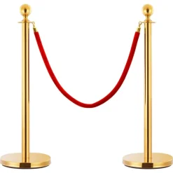 vidaXL Jeu de barrières de file d'attente VIP 3 pcs Inox