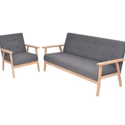 vidaXL Jeu de canapé 2 pcs Tissu