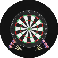 vidaXL Jeu de cibles professionnel en sisal avec 6 fléchettes