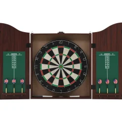 Jeux D'Intérieur-vidaXL Jeu de cibles professionnel Sisal avec armoire et 6 fléchettes