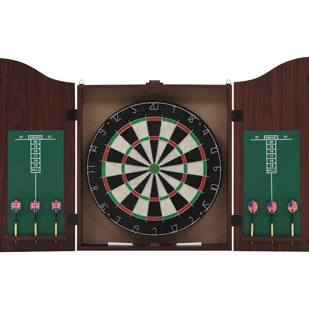 Jeux D'Intérieur-vidaXL Jeu de cibles professionnel Sisal avec armoire et 6 fléchettes