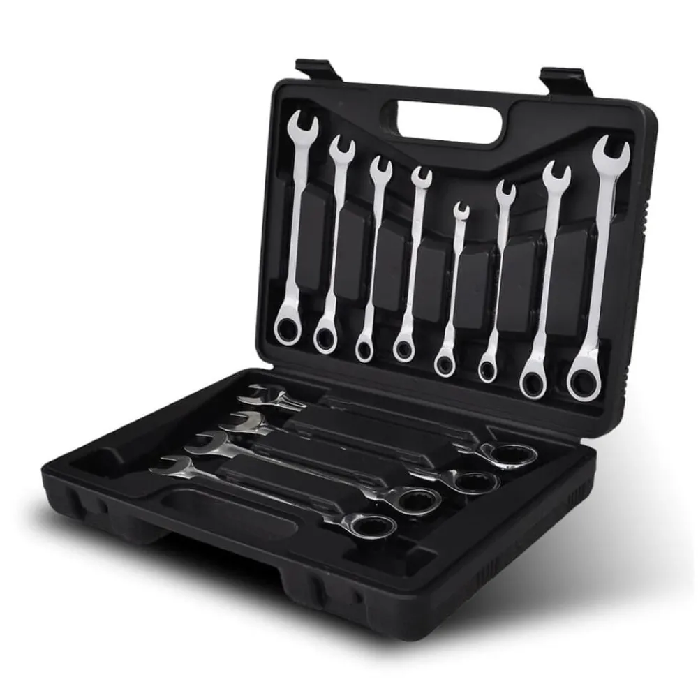 vidaXL Jeu de clés à cliquet 12 pcs