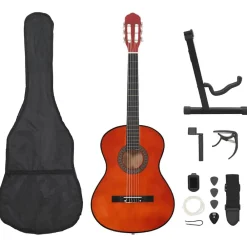 vidaXL Jeu de guitare classique pour débutants 12 pcs 4/4 39"