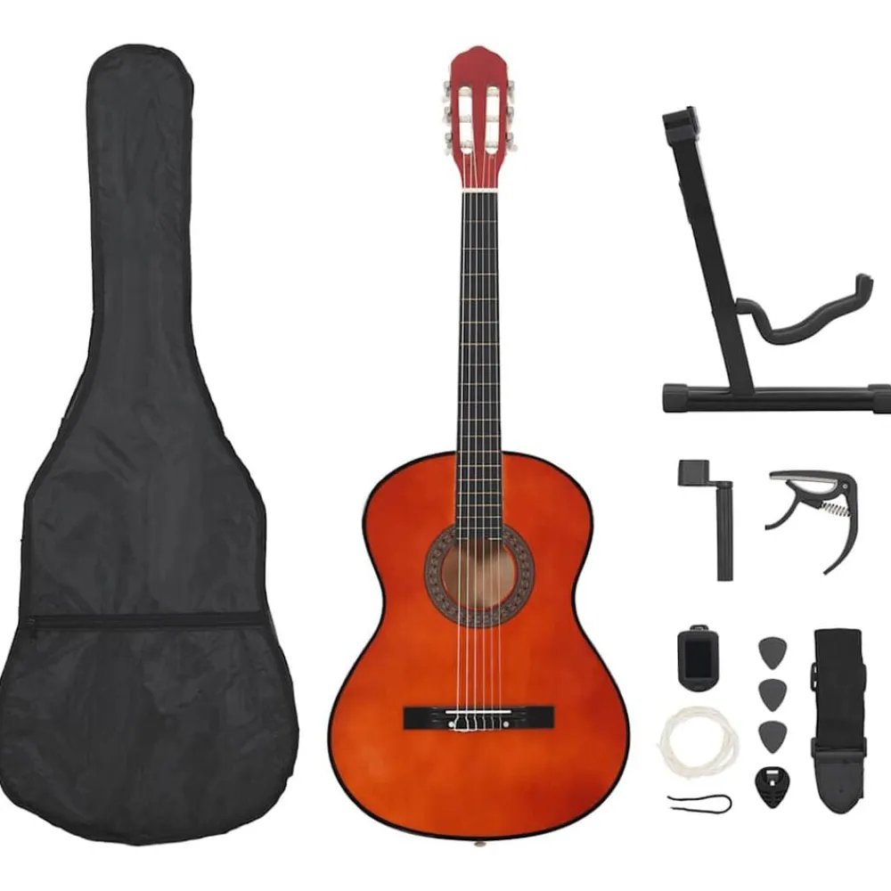vidaXL Jeu de guitare classique pour débutants 12 pcs 4/4 39"
