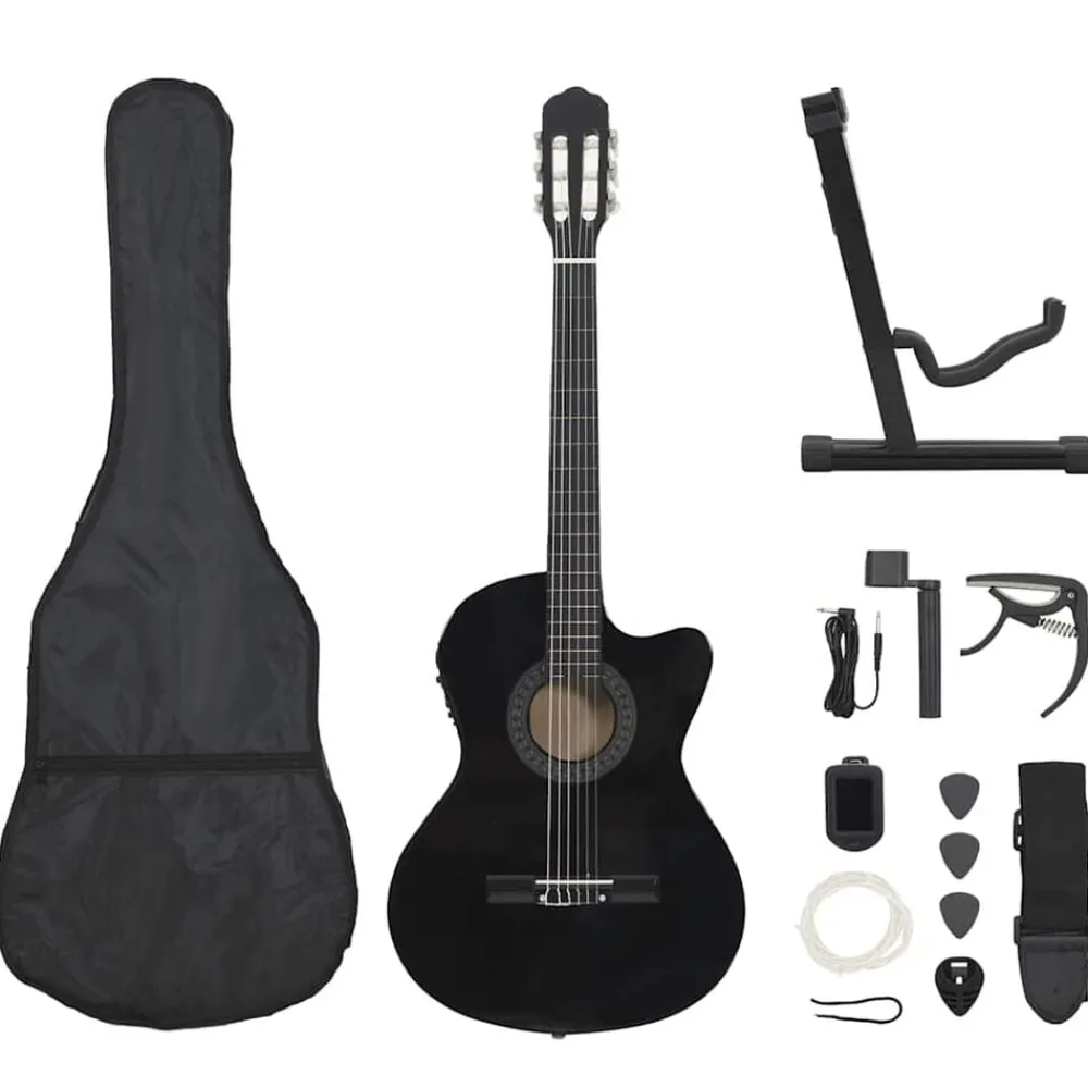 vidaXL Jeu de guitare 12pcs occidental avec égaliseur et 6 cordes