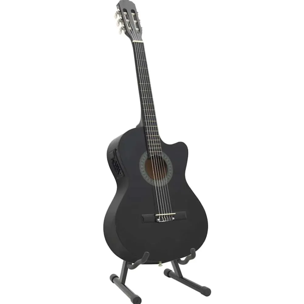 vidaXL Jeu de guitare 12pcs occidental avec égaliseur et 6 cordes