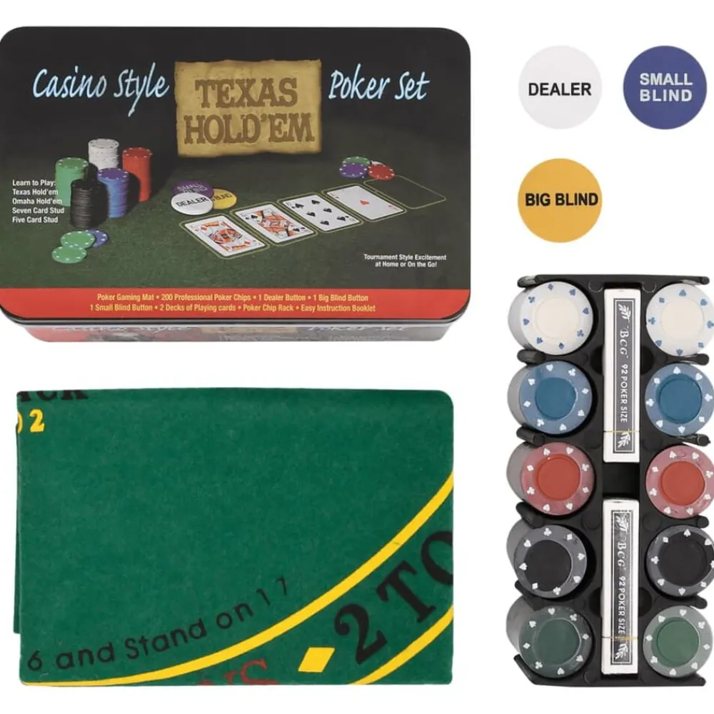 vidaXL Jeu de jetons de poker 200 pcs 4 g
