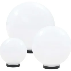 Luminaires-vidaXL Jeu de lampe boule à LED 3 pcs PMMA sphérique 20/30/40 cm