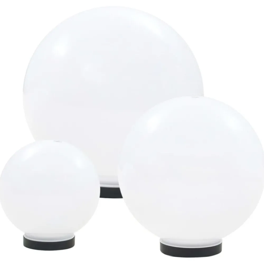 Luminaires-vidaXL Jeu de lampe boule à LED 3 pcs PMMA sphérique 20/30/40 cm