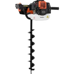 Outils-vidaXL Jeu de perceuse de sol à tarière Acier