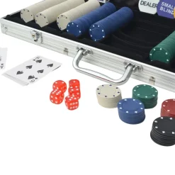 Jeux-vidaXL Jeu de poker avec 500 jetons Aluminium