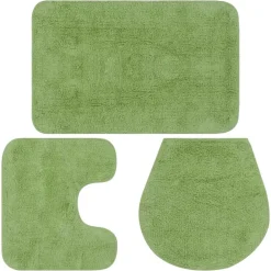 vidaXL Jeu de tapis de salle de bain 3 pcs Tissu