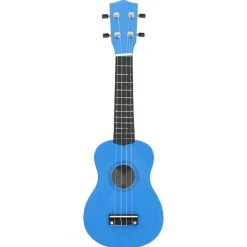 vidaXL Jeu de ukulélé soprano avec sac pour enfants azuré 21