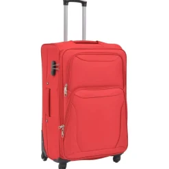 Bagages & Maroquinerie-vidaXL Jeu de valises souples 3 pcs Rouge