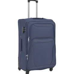 Bagages & Maroquinerie-vidaXL Jeu de valises souples 3 pcs Bleu marine