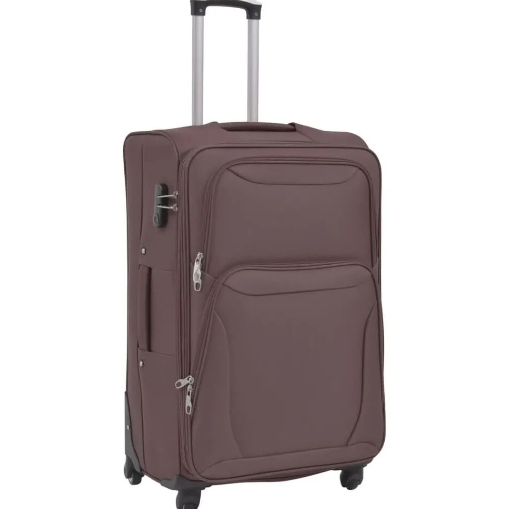 Bagages & Maroquinerie-vidaXL Jeu de valises souples 3 pcs Couleur de Café