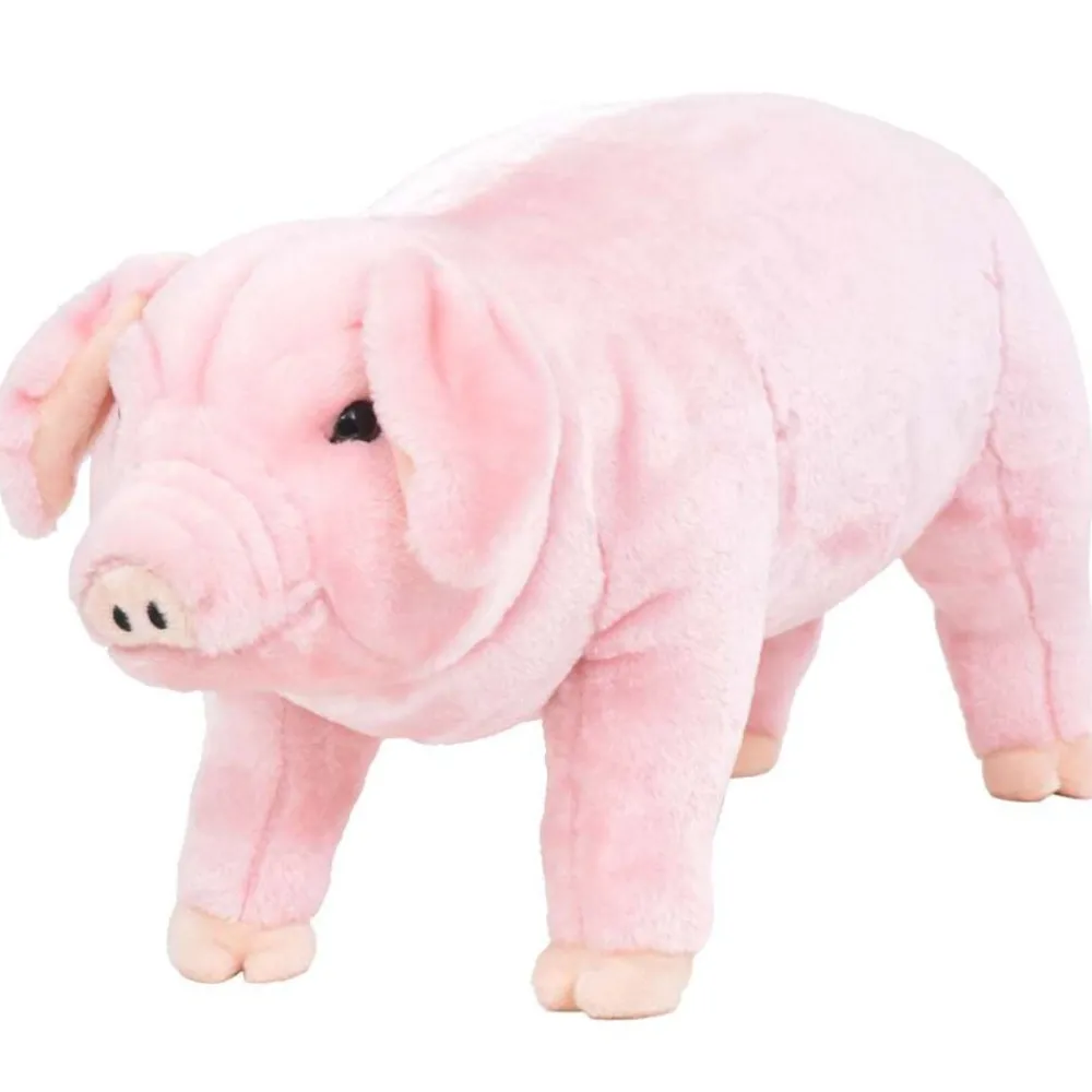 vidaXL Jouet en peluche Cochon rose XXL