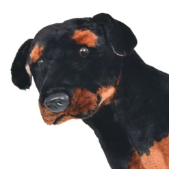 Jouets-vidaXL Jouet en peluche Chien de race Rottweiler Marron et noir XXL