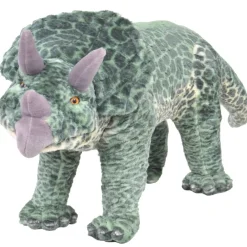 vidaXL Jouet en peluche Dinosaure Tricératops Vert XXL