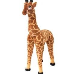 vidaXL Jouet en peluche Girafe Marron et jaune XXL