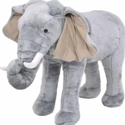 vidaXL Jouet en peluche Éléphant Gris XXL
