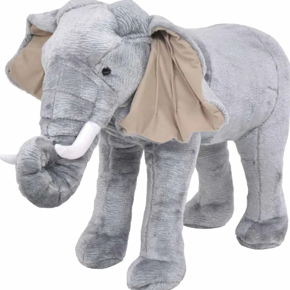 vidaXL Jouet en peluche Éléphant Gris XXL
