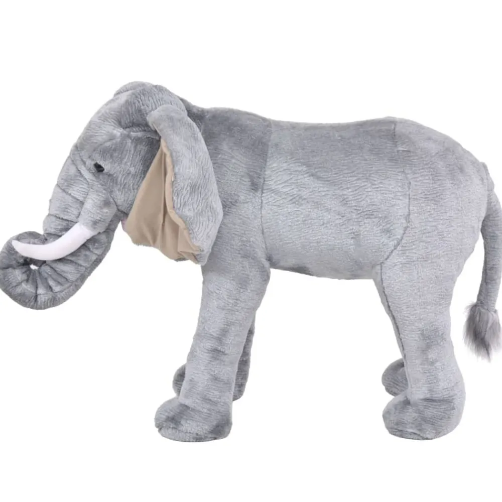 vidaXL Jouet en peluche Éléphant Gris XXL