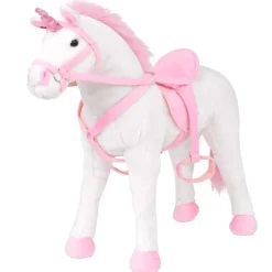 Jouets-vidaXL Jouet en peluche Licorne Blanc et rose XXL
