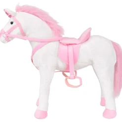 Jouets-vidaXL Jouet en peluche Licorne Blanc et rose XXL