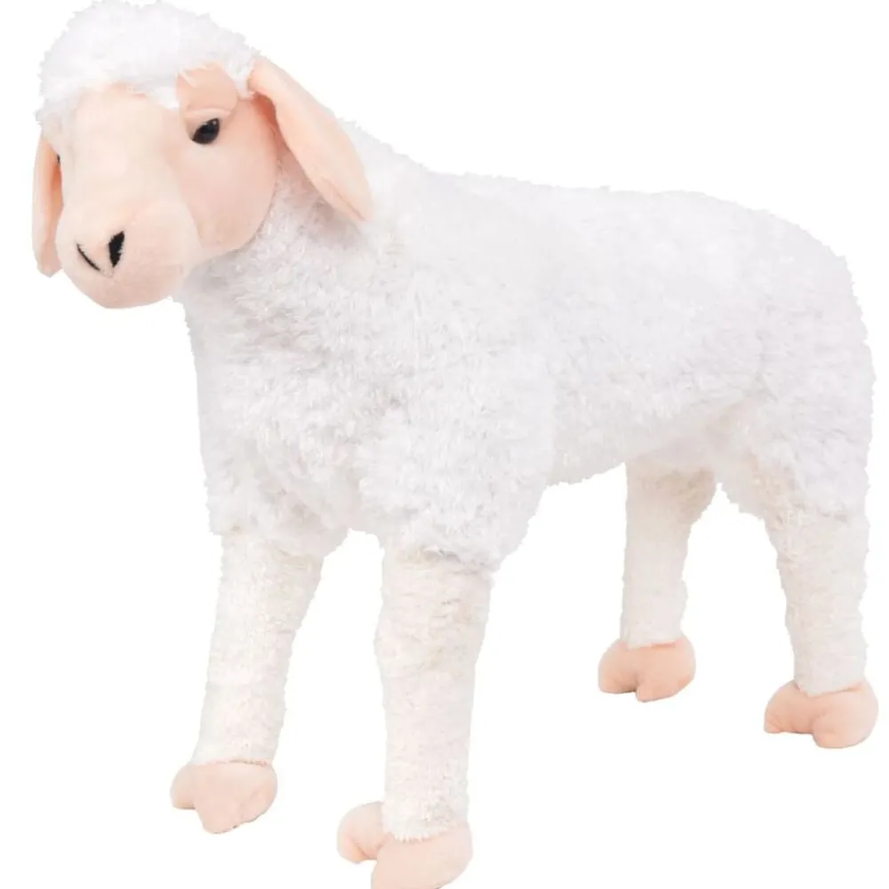 vidaXL Jouet en peluche Mouton Blanc XXL