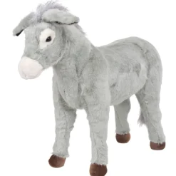 Jouets-vidaXL Jouet en peluche Âne Gris XXL