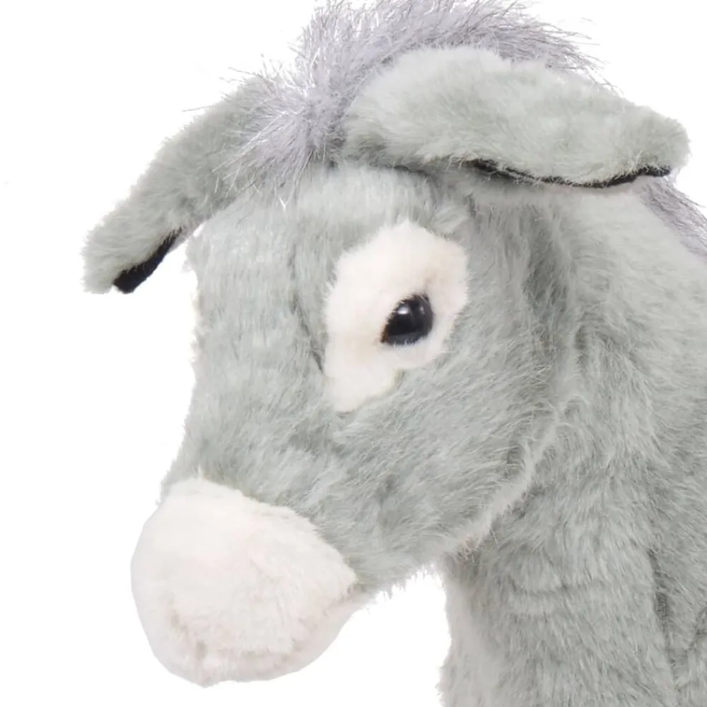 Jouets-vidaXL Jouet en peluche Âne Gris XXL