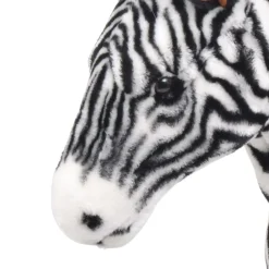 Jouets-vidaXL Jouet en peluche Zèbre Noir et blanc XXL