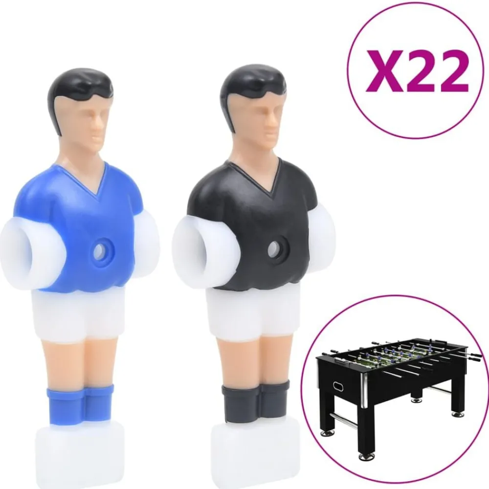 vidaXL Joueurs de baby-foot pour tige de 12,7 mm 22 pcs
