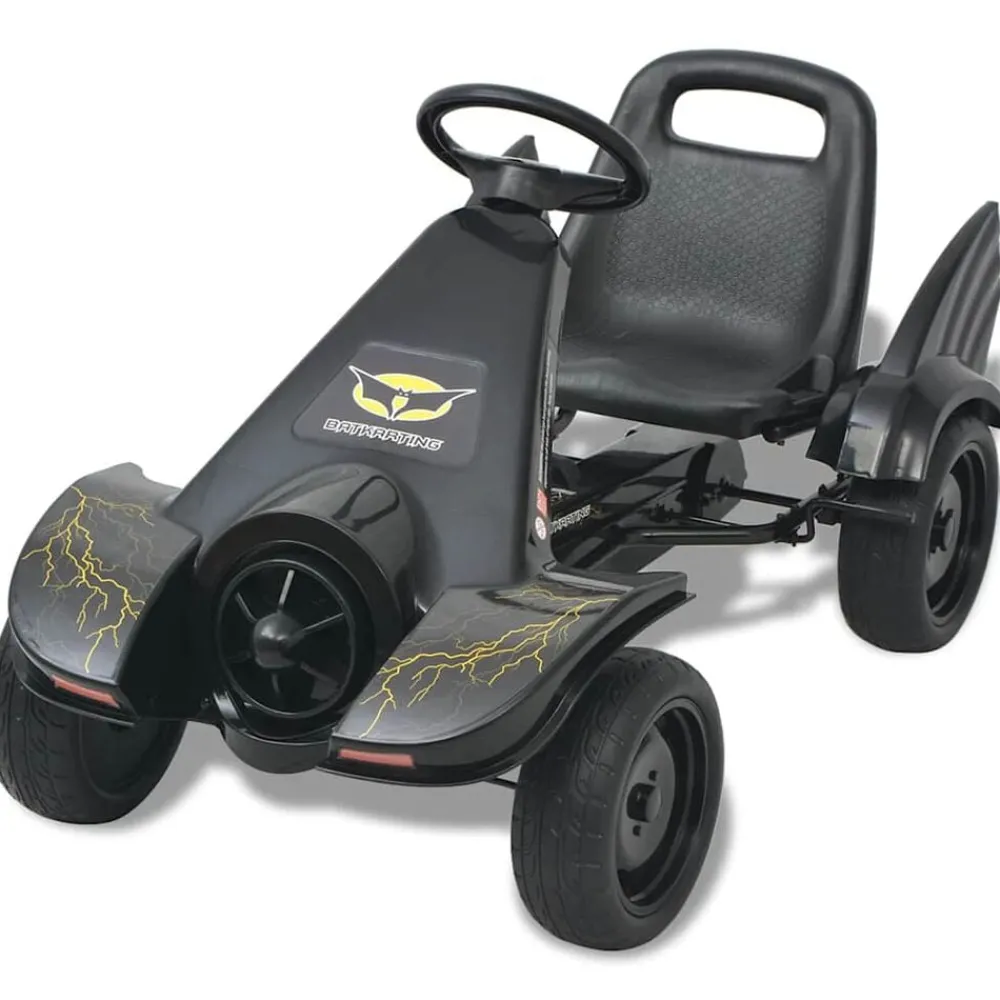 vidaXL Kart à pédale avec siège ajustable Noir