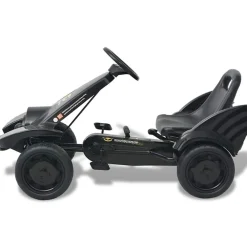 vidaXL Kart à pédale avec siège ajustable Noir