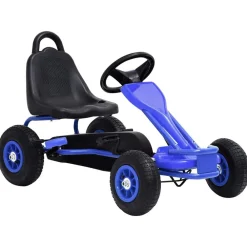 Jouets-vidaXL Kart à pédales avec pneus Bleu