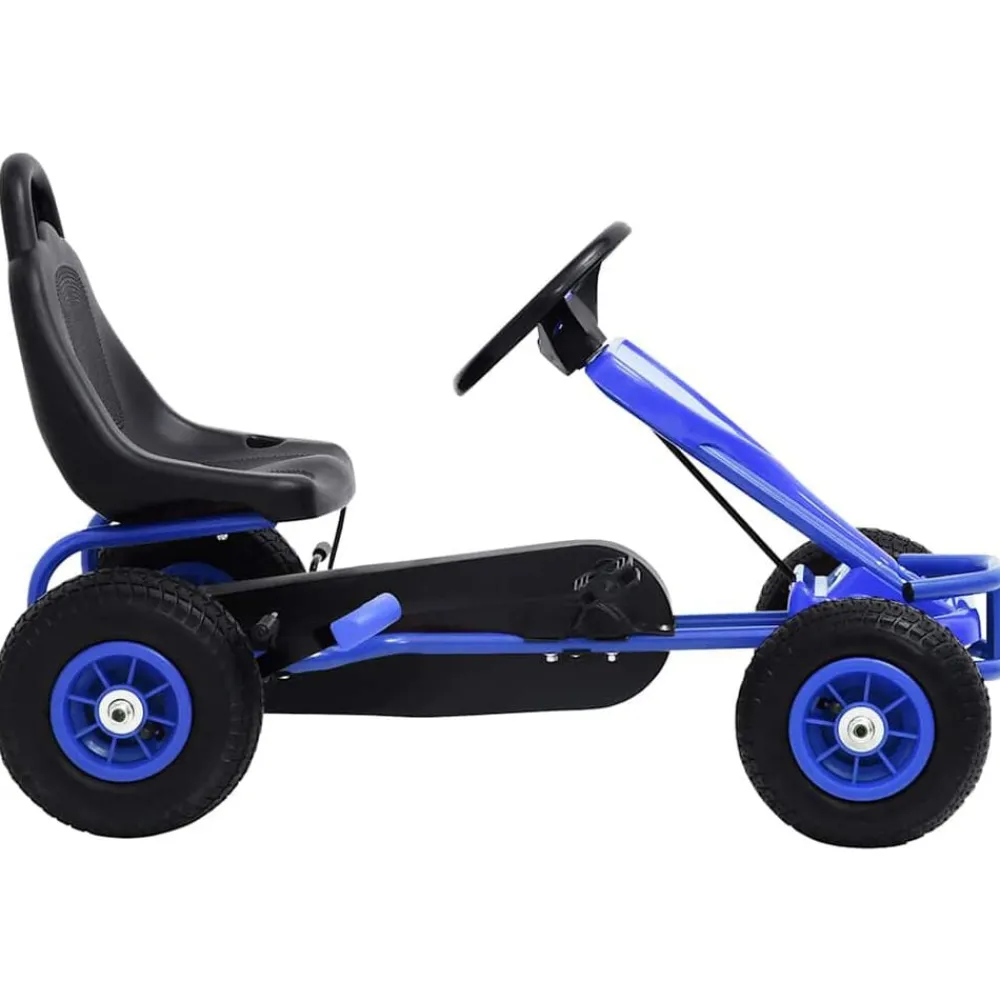 Jouets-vidaXL Kart à pédales avec pneus Bleu