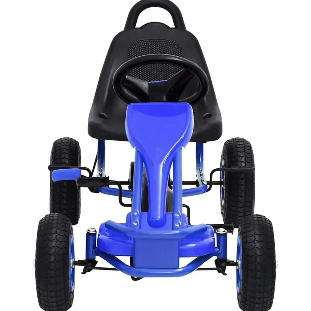 Jouets-vidaXL Kart à pédales avec pneus Bleu