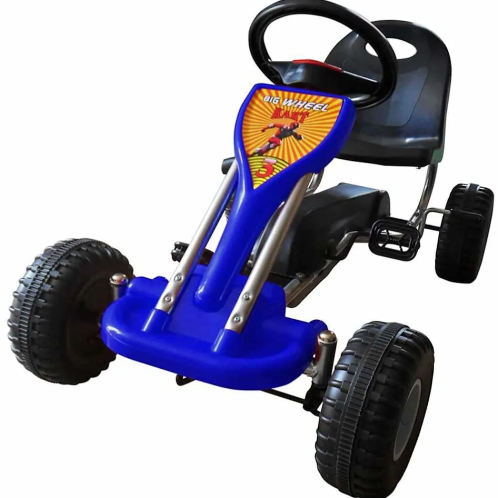 Jouets-vidaXL Kart à pédales Bleu