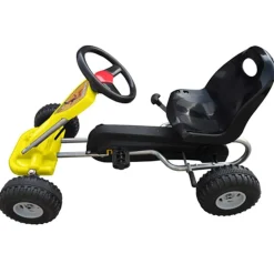Jouets-vidaXL Kart à pédales Jaune