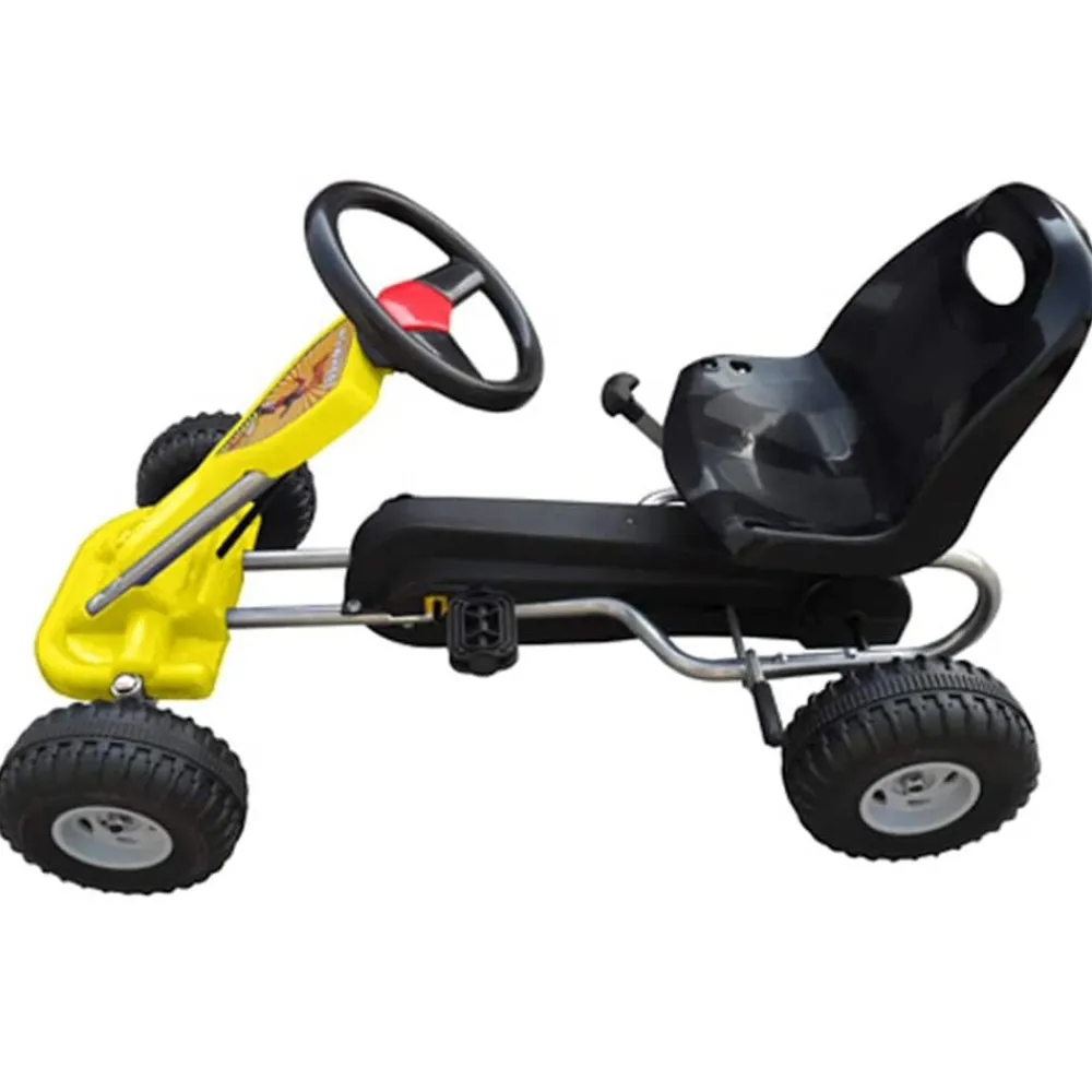 Jouets-vidaXL Kart à pédales Jaune