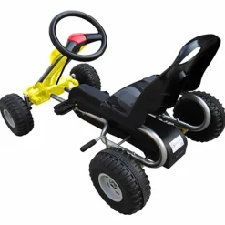 Jouets-vidaXL Kart à pédales Jaune